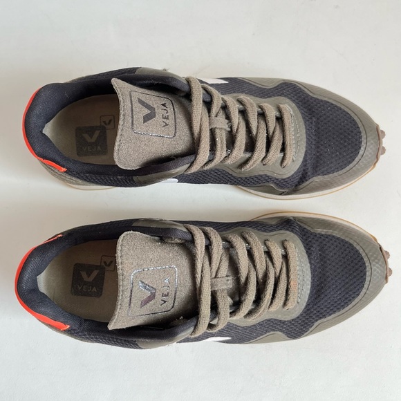 Veja Rio Branco Olive Green, Navy and Orange Shoes Size 8 - Picture 7 of 10